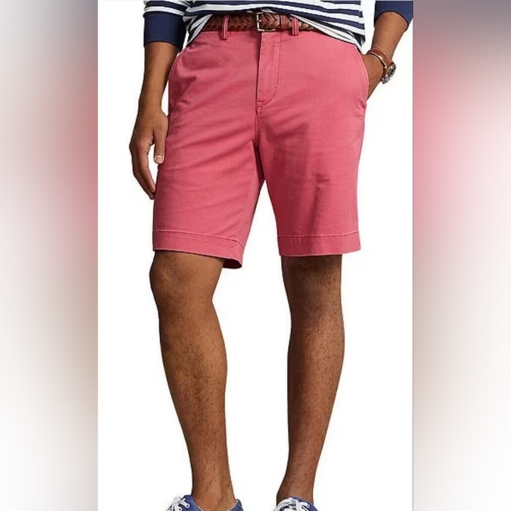 Men's Polo Pink Casual Shorts